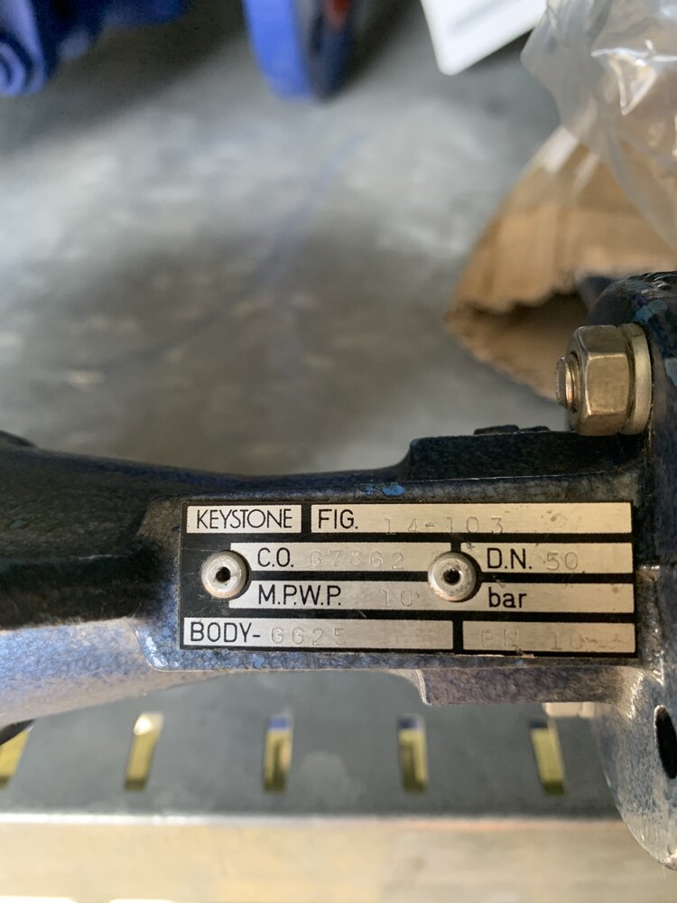 Keystone  FIG 14-103. DN50 PN10