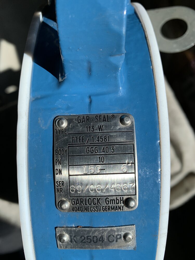 GARLOCK  GAR-SEAL 113W.   DN150 PN10 