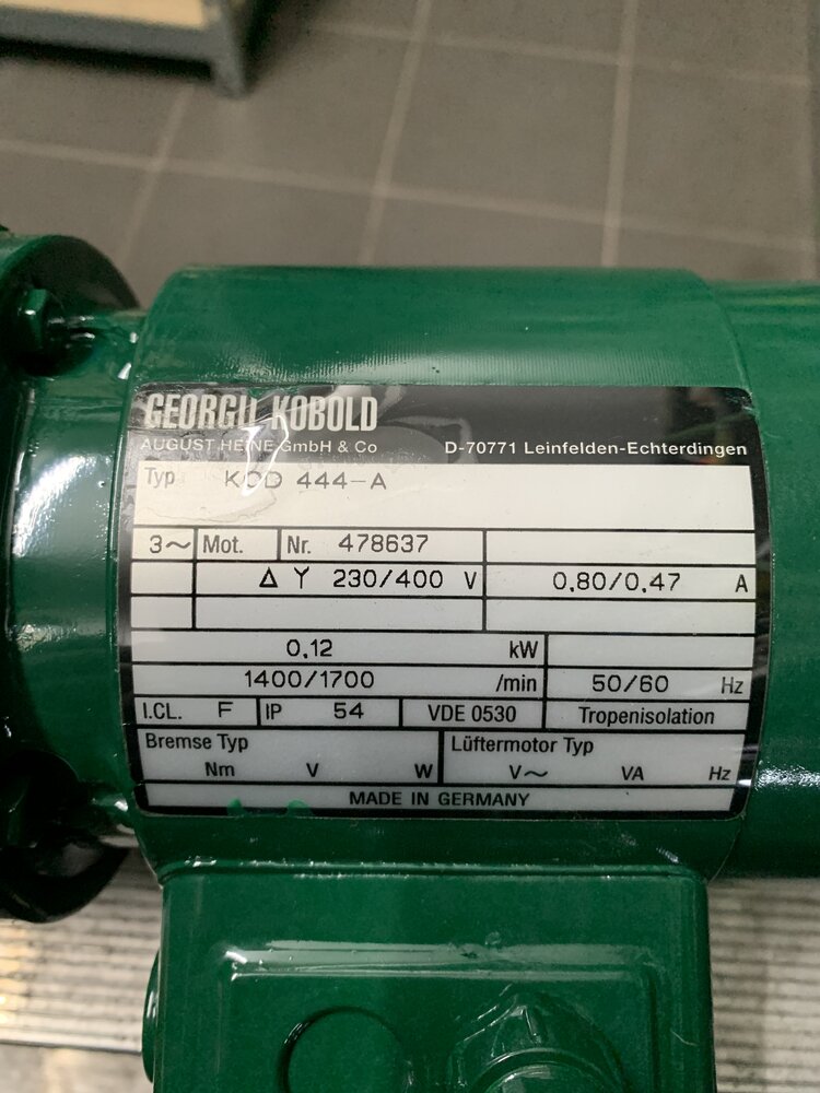 GEORGII KOBOLD KOD 444-A  239/400v. 0,12kW. 1400/1700 /min. 