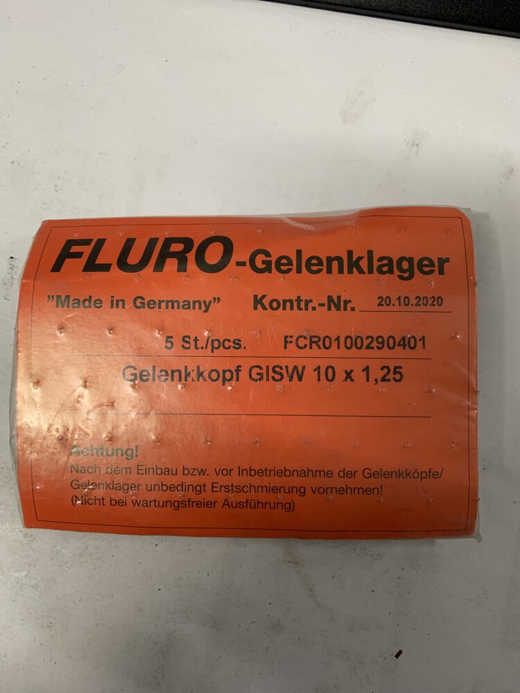 FLURO-Gelenklager Gelenkkopf GISW 10x1,25 5 Stück.  - Bild 2