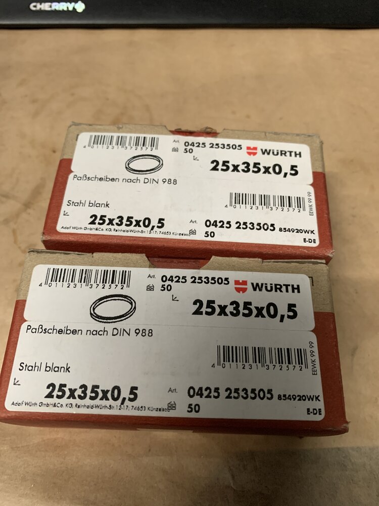 Würth 25x35x0,5. 0425253505