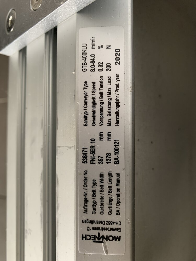 MonTech FNI-5ER 10 Gertbrelte 357mmGurtlänge1278mm