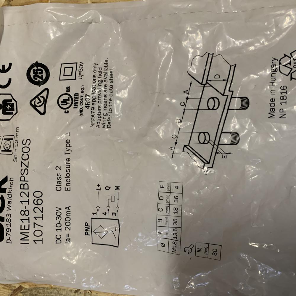 Sick IME18-12BPSZCOS 