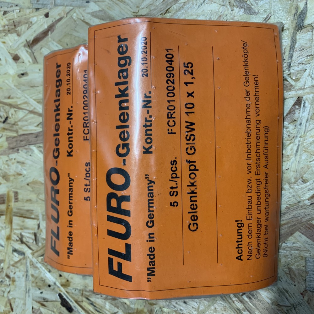 FLURO-Gelenklager GISW 10x1,25
