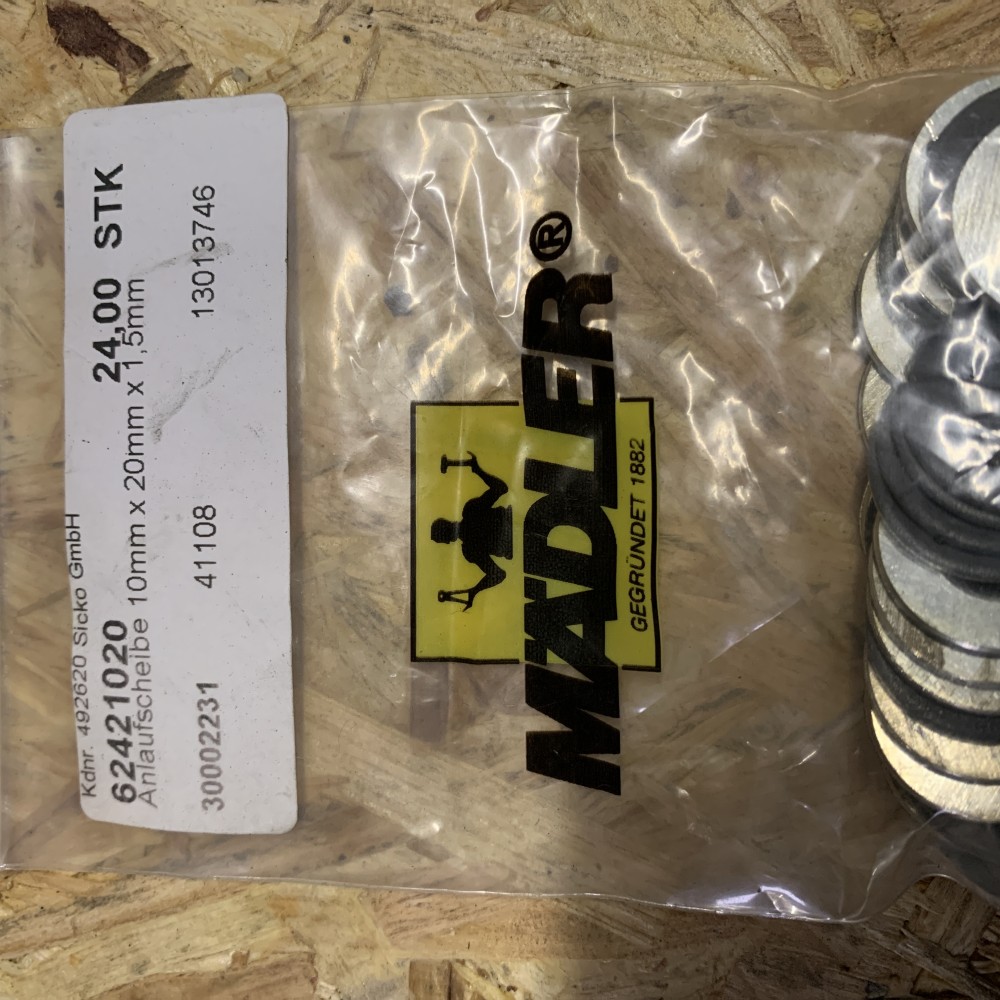 MÄDLER Anlaufscheibe 10mm x 20mm x1,5 mm