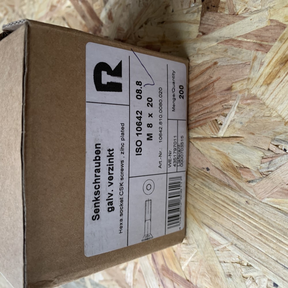 Senkschrauben M8x20