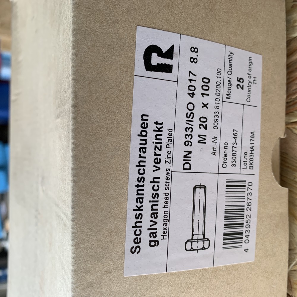 Sechskantschrauben M20x100