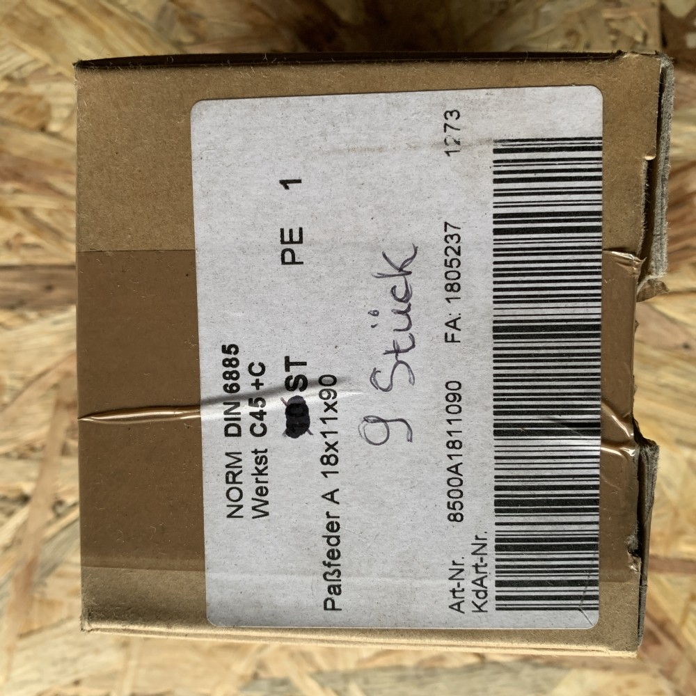 Paßfedern A 18x11x90