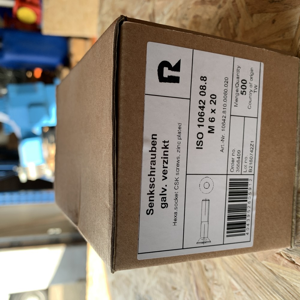 Senkschrauben M6x20