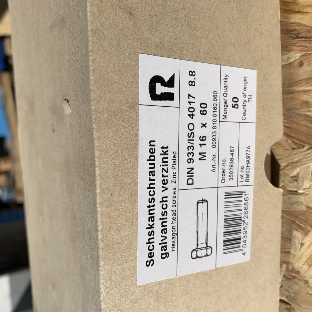 Sechskantschrauben M16x60