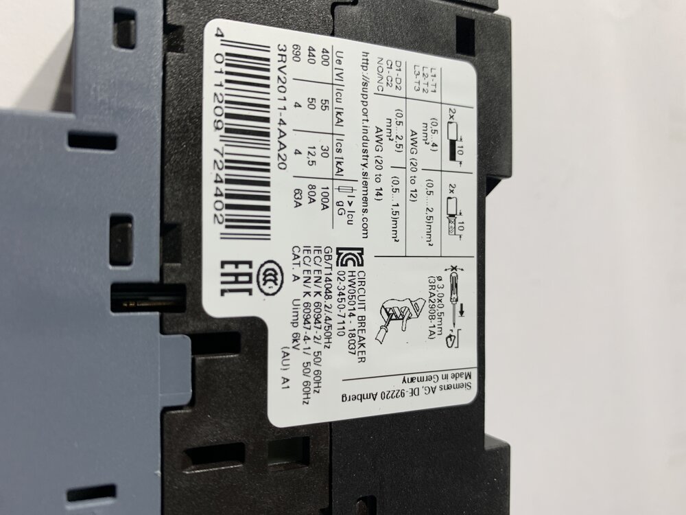 Siemens 3RV2011-4AA20