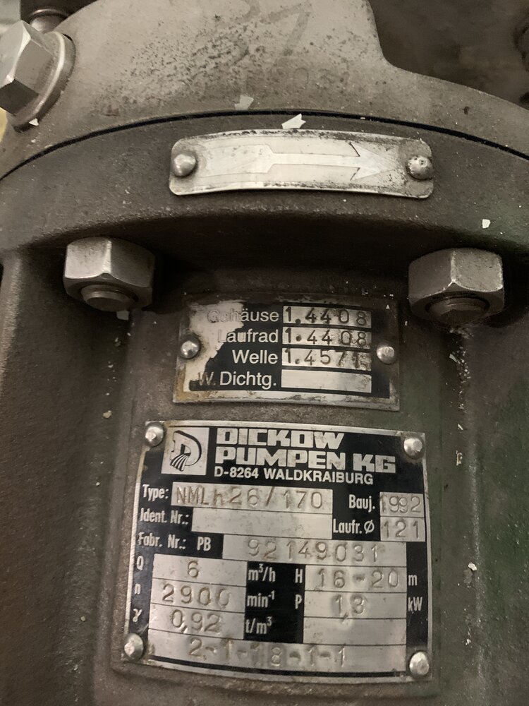 Loher_set Motor: Loher: EMGV -09OLB-02A;  Pumpe: Dickow Pumpen  D-8264, Typ: NMLh26/170 - Bild 4