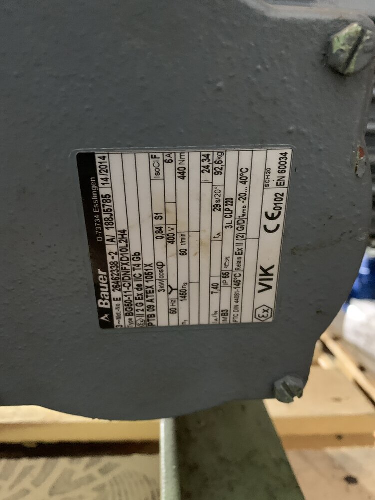 Bauer+Witte Motor:BG50-11-C/DNFXD10L2H4; Reduktor: BG50-11-C; Pumpe: Witte VA176 ED - Bild 2