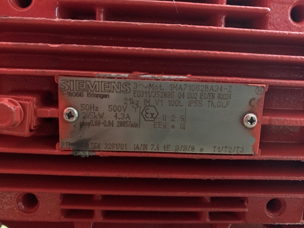 Siemens Motor: 1MA71062BA34-Z;  Pumpe: ETALINE GN 050-160/302 SP