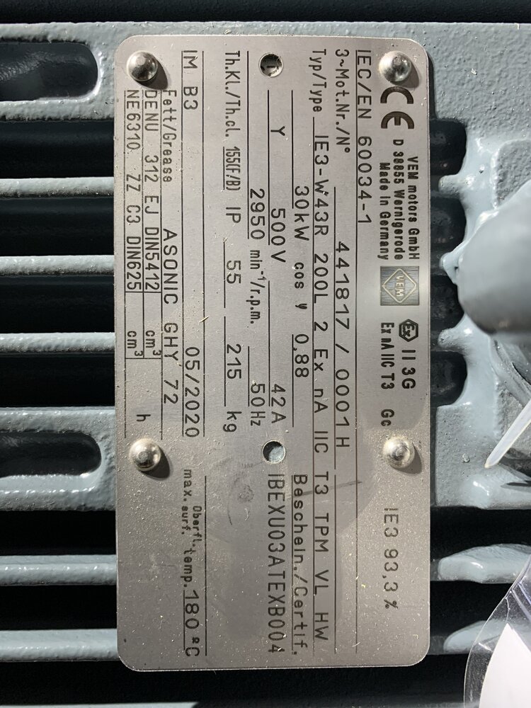 VEM IE3-W43R 200L. 2. EX