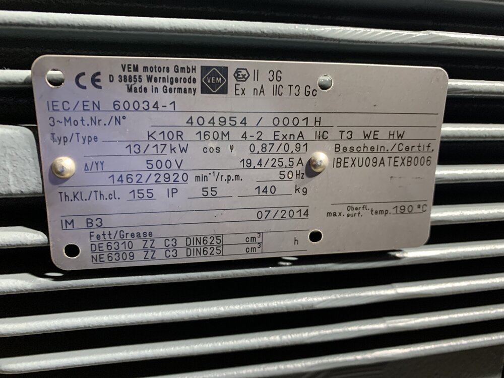 VEM K10R 160M 4-2 ExnA. IIC. T3 WE HW