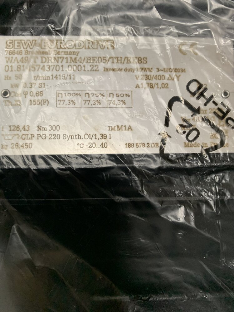 SEW WA49/T DRN71M4/BE05/TH/EK8S