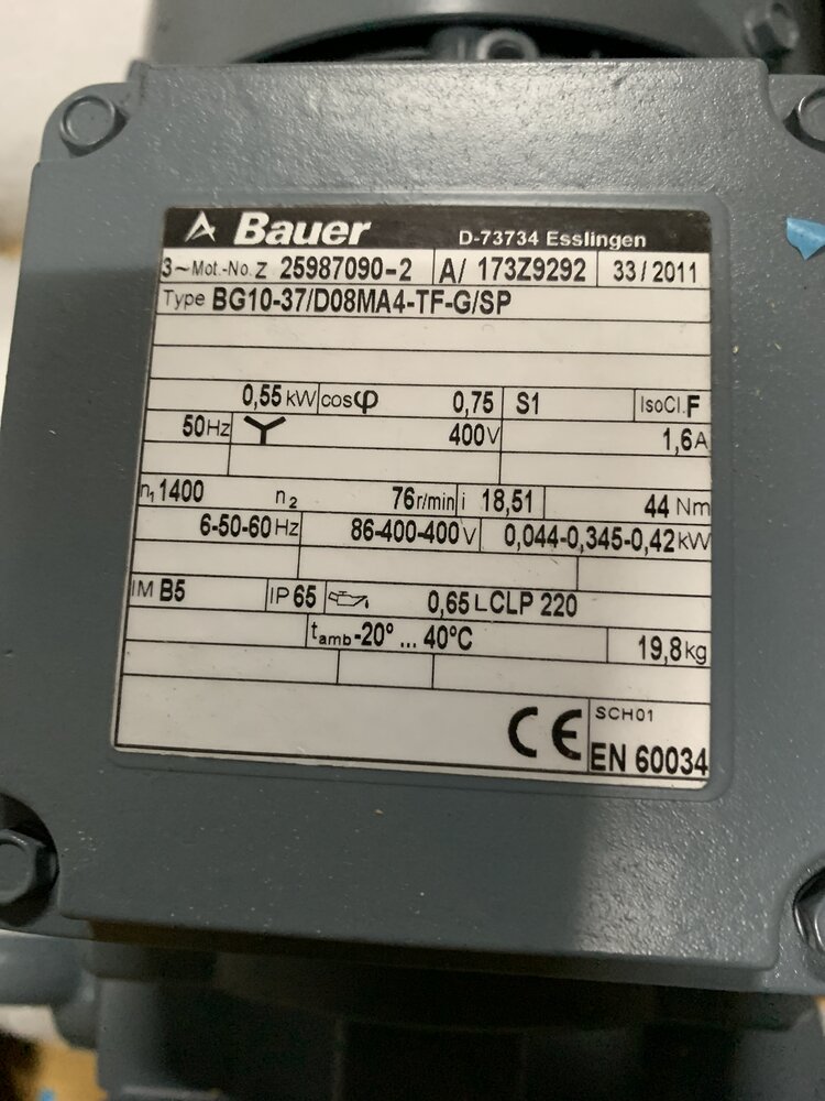 Bauer BG10-37/D08MA4-TF-G/SP